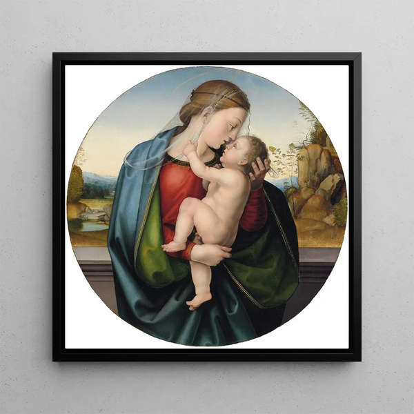 La Madone et l'Enfant - Fra Bartolomeo — framed artwork on a wall