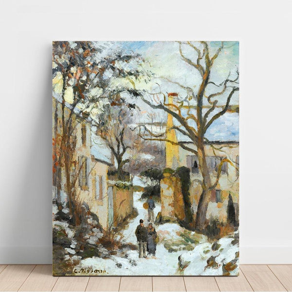 La Maison Rondest Under The Snow, Pontoise Or Chemin De L'hermitage, Pontoise, Under The Snow - Camille Pissarro