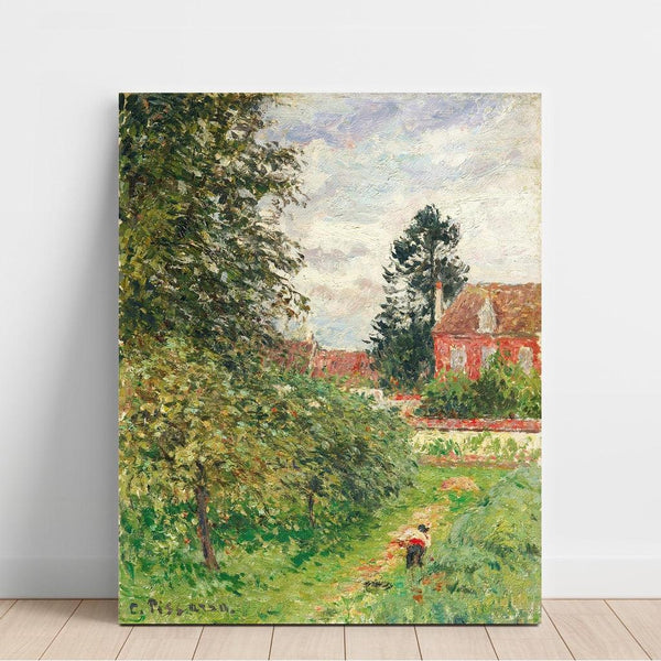 Reproduction of the painting La Maison des Anglais, Éragny - Camille Pissarro