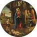 La Nativité avec le Saint Enfant Jean - Piero di Cosimo — displayed in an interior