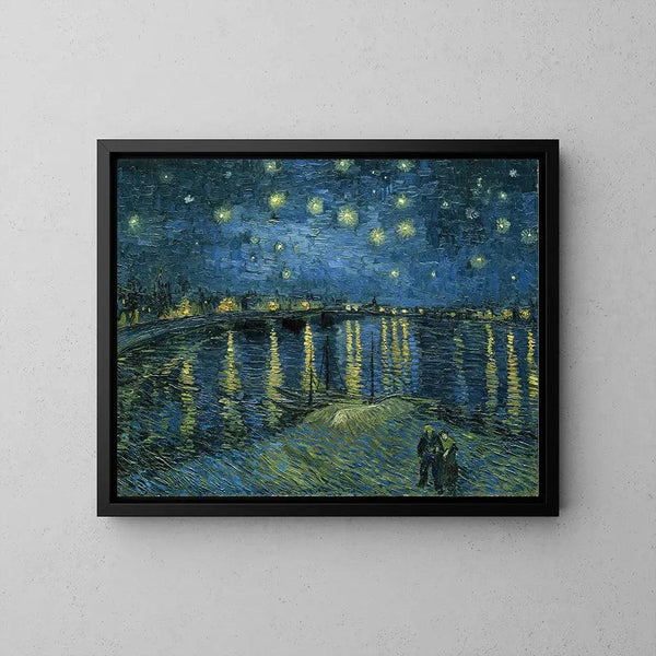 Reproduction of the painting The Starry Night over the Rhône - Vincent Van Gogh
