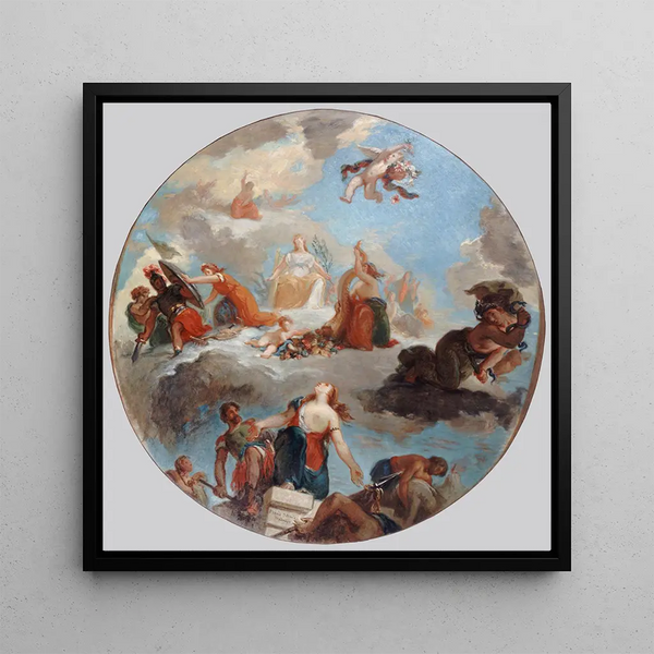 La Paix vient consoler les hommes et leur ramène l'Abondance - Raimundo de Madrazo et Garreta — wall display of the artwork