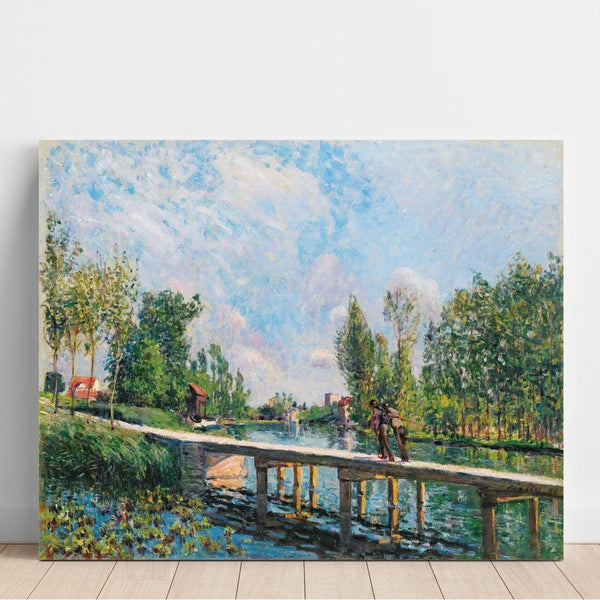 Reproduction of the painting La Passerelle - Chemin de Halage du Canal du Loing - Alfred Sisley