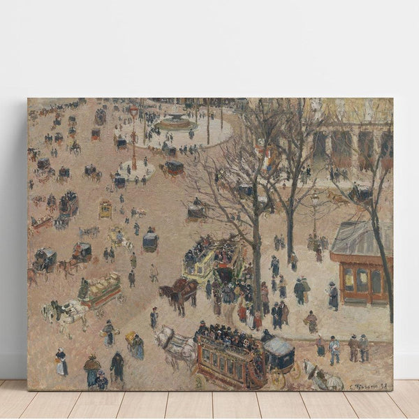 Reproduction of the painting La Place du Théâtre Français - Camille Pissarro