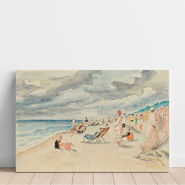 Reproduction of the painting of La Plage de Deauville - Henri Lebasque