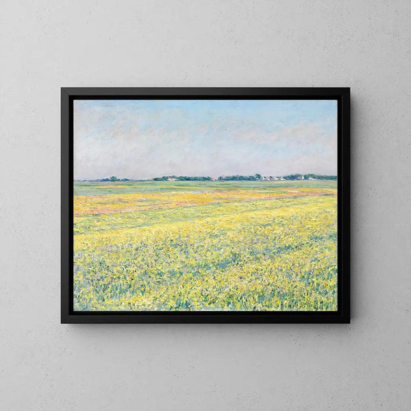 Reproduction of the painting La Plaine de Gennevilliers, Champs Jaunes - Gustave Caillebotte