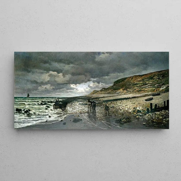 Reproduction of the painting La Pointe de la Hève à marée basse by Claude Monet