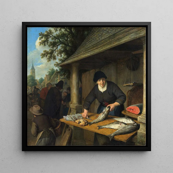 La Poissonnière - Adriaen van Ostade — framed artwork on a wall