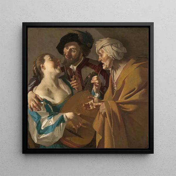 La Procuress - Dirck Van Baburen — framed artwork on a wall