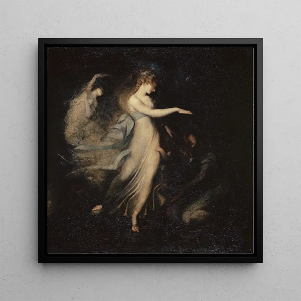 The Queen of the Fairies appears to Prince Arthur - Henry Fuseli — framed artwork on a wall