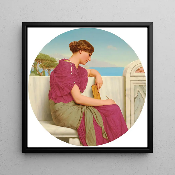 La Réponse - John William Godward — framed artwork on a wall