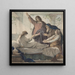 The Resurrection of Jairus's Daughter - Eduard Julius Friedrich Bendemann — framed artwork on a wall