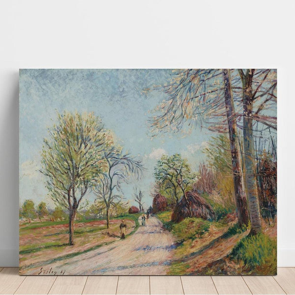 Reproduction of the painting La Route de Veneux - Alfred Sisley