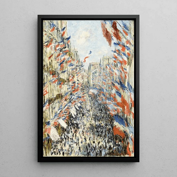Reproduction of the painting La Rue Montorgueil - Claude Monet