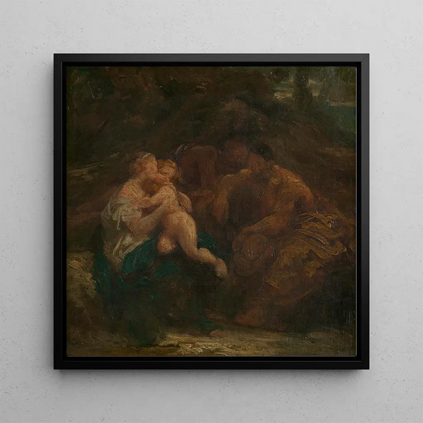 La Sainte Famille - Francisque Millet — framed artwork on a wall