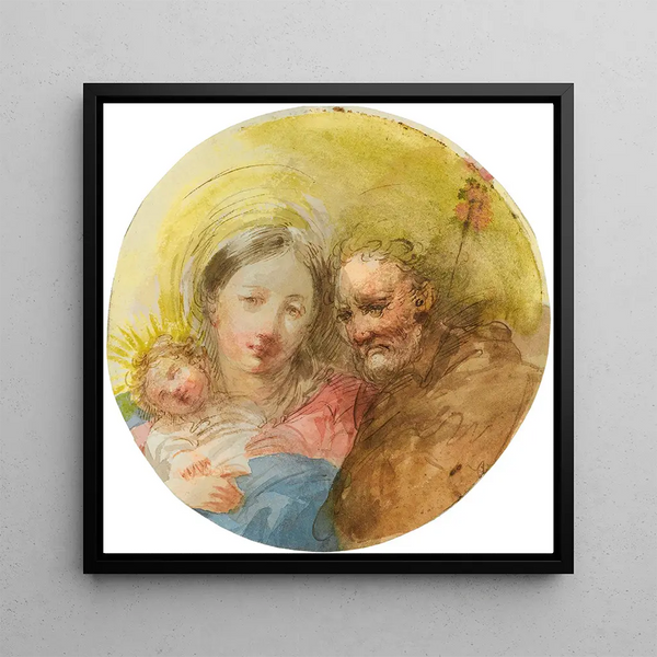 The Holy Family - Giuseppe Bernardino Bison — framed artwork on a wall
