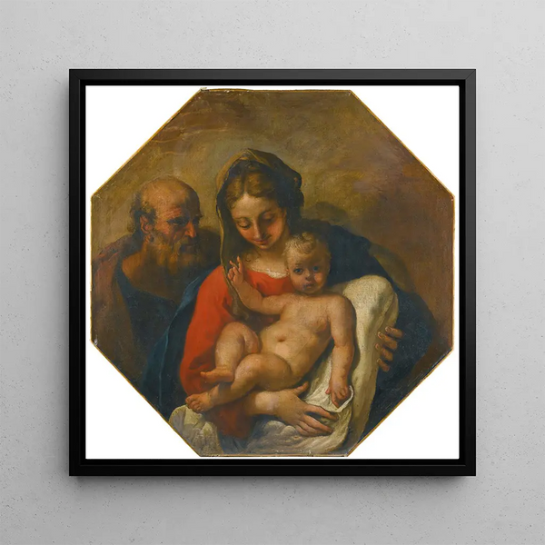 La Sainte Famille - Sebastiano Ricci — framed artwork on a wall