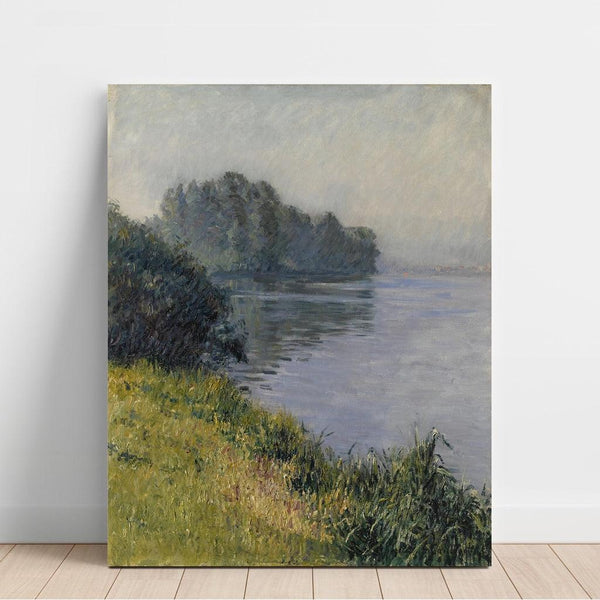 Reproduction of the painting of The Seine at Île Marante in foggy weather - Gustave Caillebotte