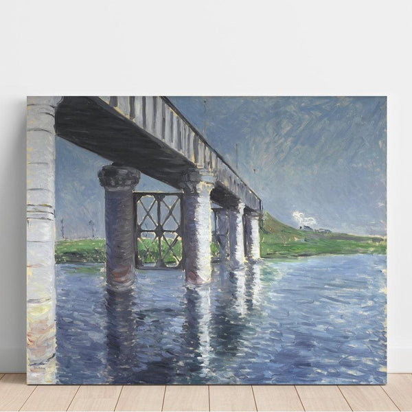 Reproduction of the painting La Seine et le pont ferroviaire d'Argenteuil - Gustave Caillebotte