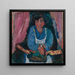 La Servante en bleu - Cham Soutine — framed artwork on a wall