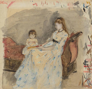 Berthe Morisot - The Artists SisterEdma With Her Daughter Jeanne.webp