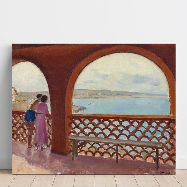 Reproduction of the painting La Terrasse à la Madrague - Albert Marquet