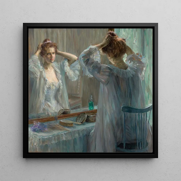 The Toilet - Louise Catherine Breslau — framed artwork on a wall