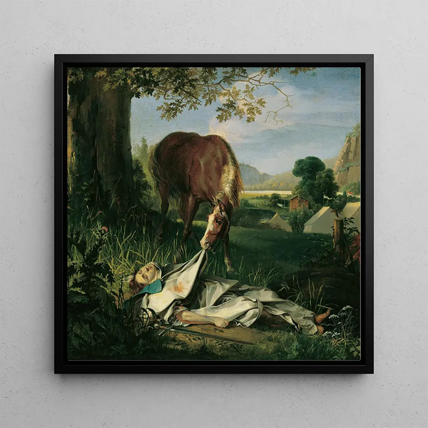 La Tombe de Wallstein - Josef Danhauser — framed artwork on a wall