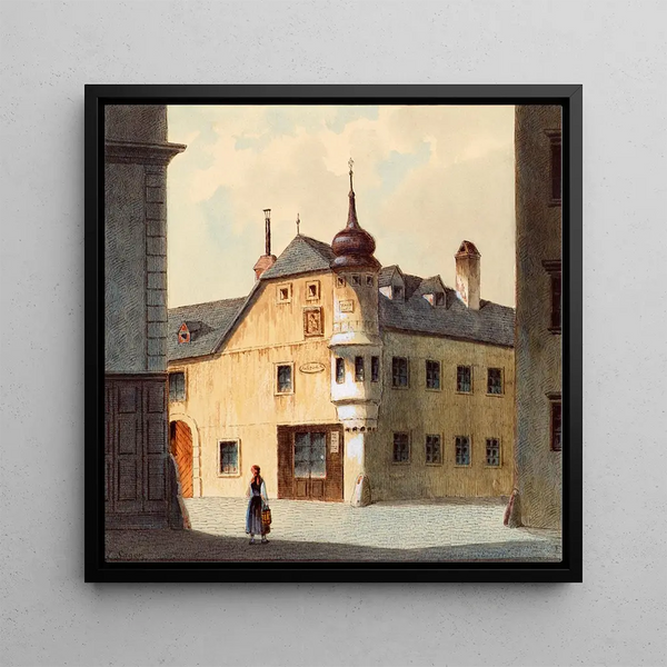 La Vieille Maison au Neubau à Vienne - Franz Sager — framed artwork on a wall