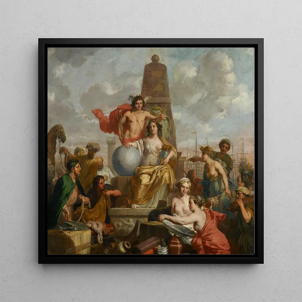 The Virgin of Amsterdam City - Gérard de Lairesse — framed artwork on a wall