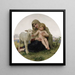 La Vierge et l'Agneau - William Bouguereau — framed artwork on a wall