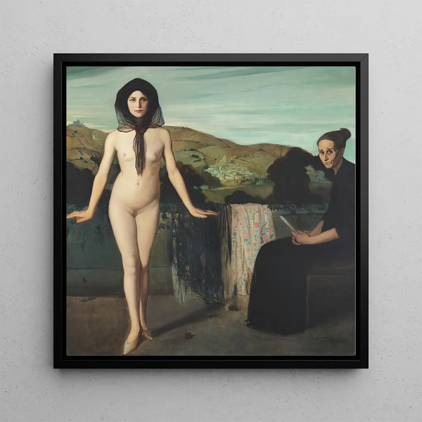 The nude ballerina - Ángel Zárraga — framed artwork on a wall