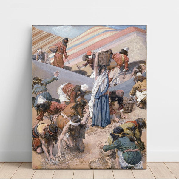 Reproduction of the painting La collecte de la manne - James Tissot