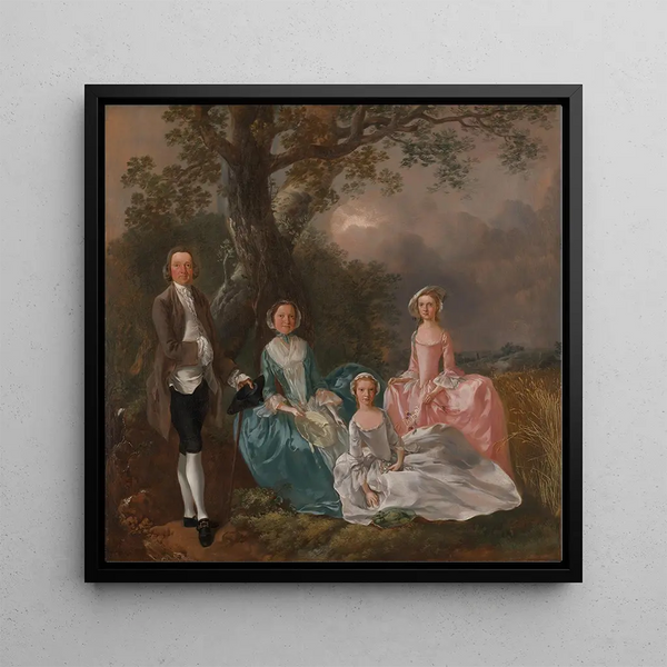 The Gravenor Family - Thomas Gainsborough — framed artwork on a wall