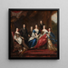 The family of Charles XI with relatives from the Duchy of Holstein-Gottorp - David Klöcker Ehrenstrahl — framed artwork on a wall