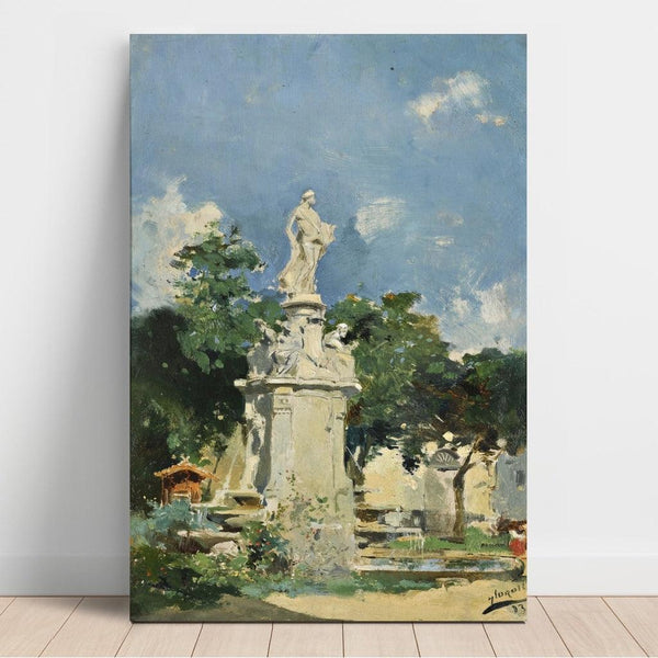 Reproduction of the painting La fontaine d'Apollon, Madrid - Joaquín Sorolla