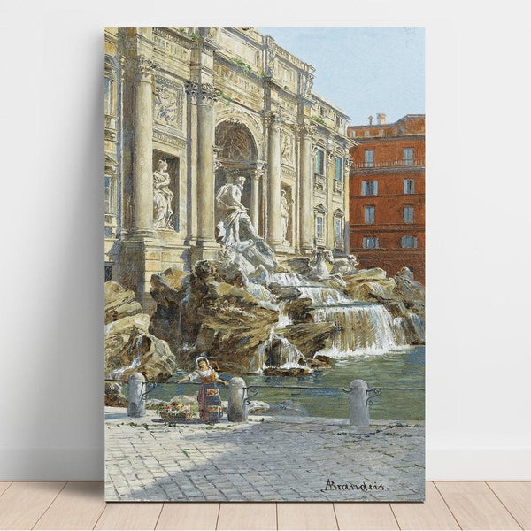 Reproduction of the painting La fontaine de Trevi à Rome - Antonietta Brandeis