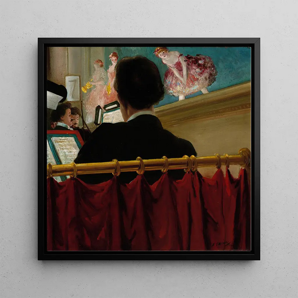 La fosse d'orchestre, le vieux Proctor's Fifth Avenue Theatre - Everett Shinn — framed artwork on a wall