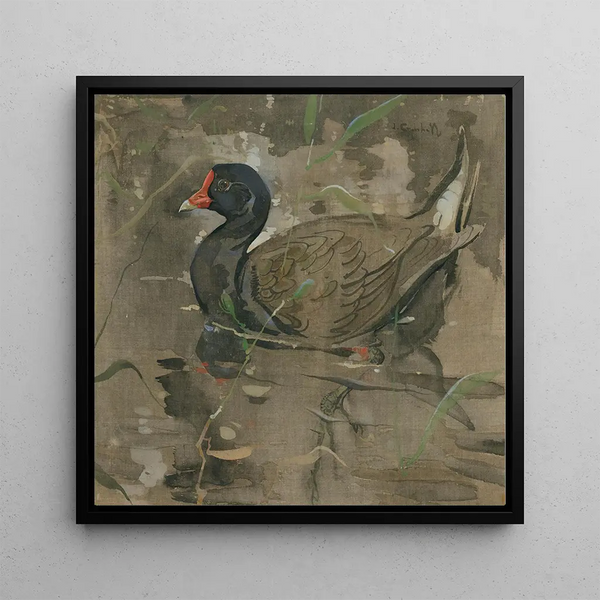 La foulque - Joseph Crawhall — framed artwork on a wall