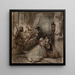 The Spanish Fury in Antwerp - Jan August Hendrik Leys — framed artwork on a wall