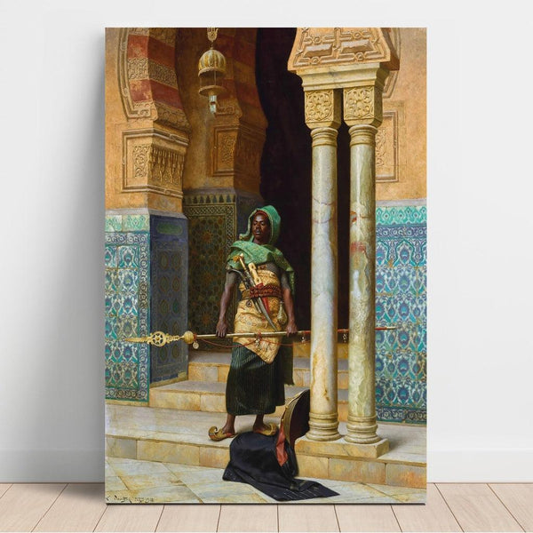 Reproduction of the painting The Nubian Guard - Ludwig Deutsch