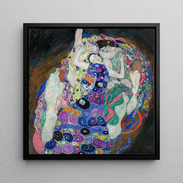 La jeune fille - Gustav Klimt — framed artwork on a wall