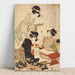 Reproduction of the painting La leçon de calligraphie - Kitagawa Utamaro