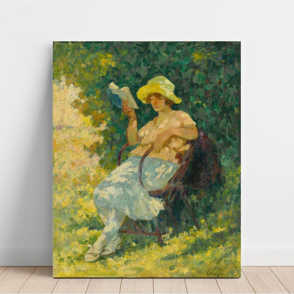 Reproduction of the painting The reading in the garden - Henri Lebasque