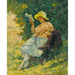 Reproduction of the painting The reading in the garden - Henri Lebasque