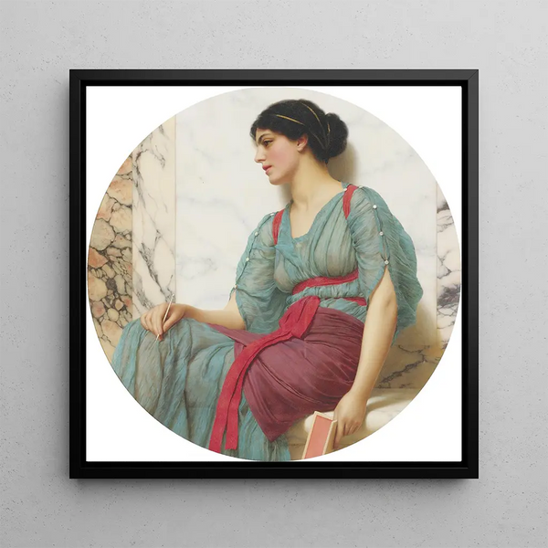 The love letter - John William Godward — framed artwork on a wall