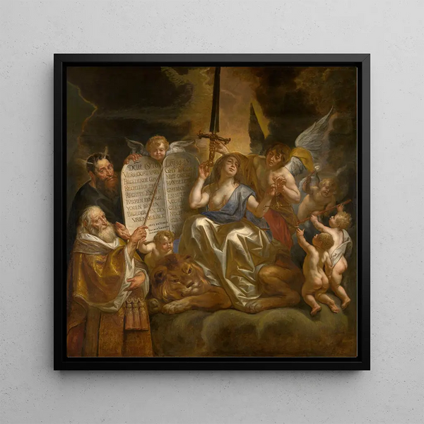 La loi humaine fondée sur la justice divine - Jacob Jordaens — framed artwork on a wall