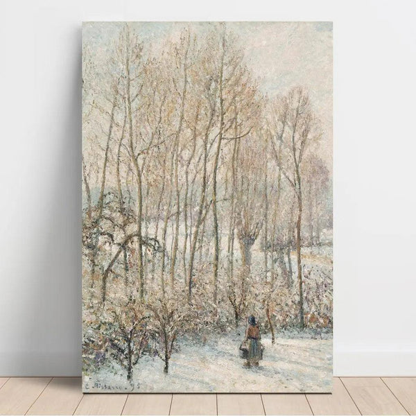 Reproduction of the painting of the morning sunlight on the snow Eragny-sur-Epte - Camille Pissarro