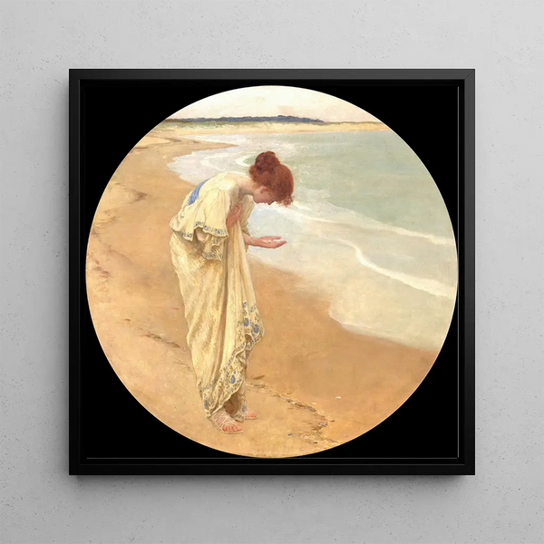 La mer a ses perles - William Henry Margetson — framed artwork on a wall