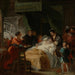 The Death of Leonardo da Vinci in the arms of François I - François-Guillaume Ménageot — displayed in an interior